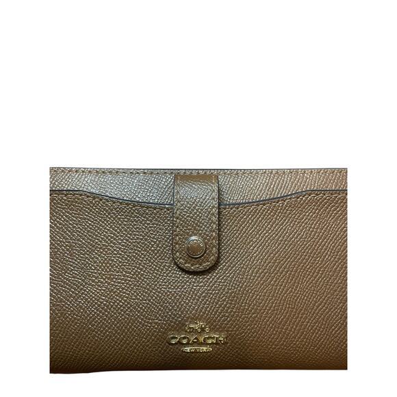 Coach Multifunction Wallet Large Brown Leather C Print Monogram Removable Insert - Picture 5 of 16